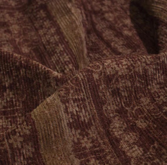 Print corduroy cotton fabric by the yard