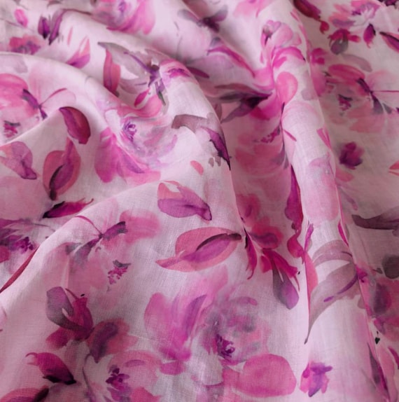 Print ramie fabric by the yard