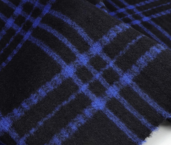 Plaid Wool fabric by the yard