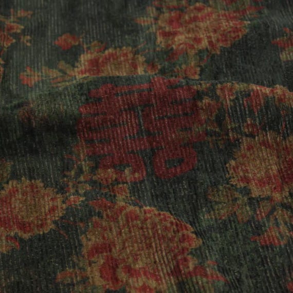 Print corduroy cotton fabric by the yard