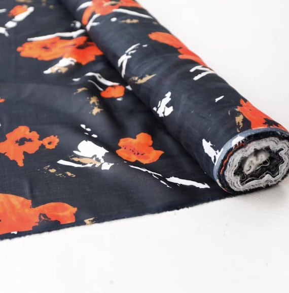 Print ramie fabric by the yard
