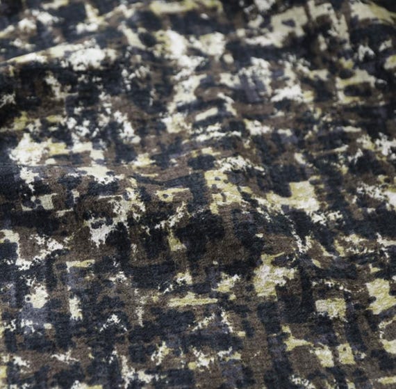 Tweed linen cotton fabric by the yard