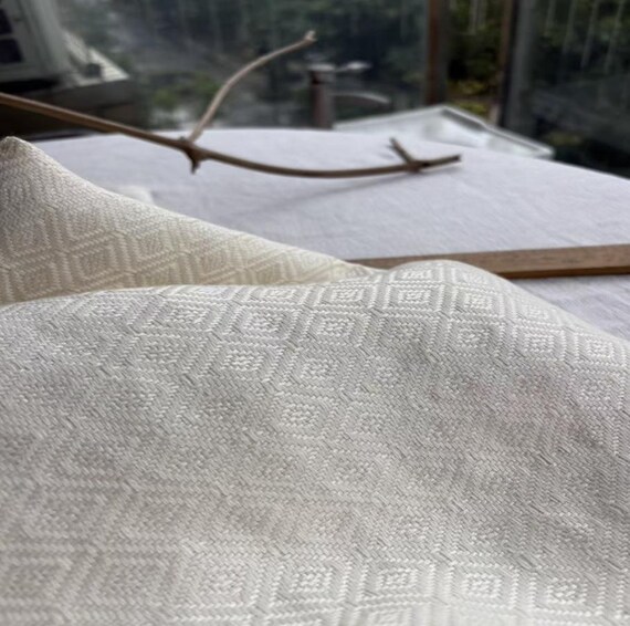 Heavy Weight Jacquard hemp fabric by the yard