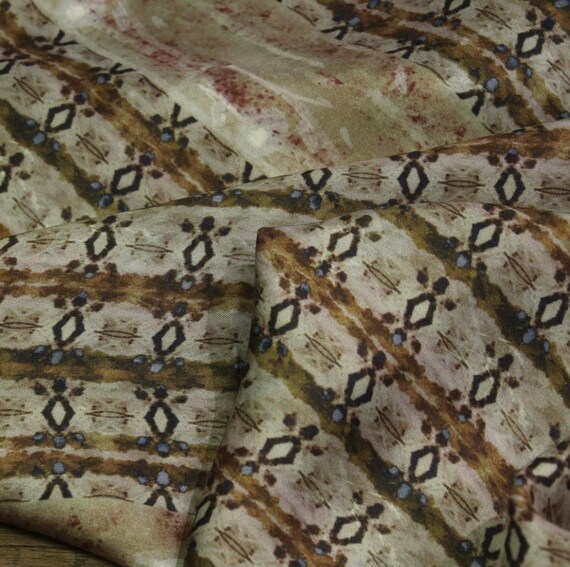 Print cupra fabric, Floral cupro fabric by the yard