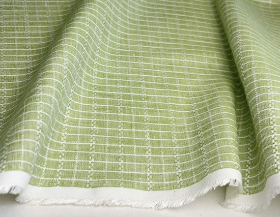 Plaid linen fabric, Checkered linen fabric, Gingham linen fabric by the yard
