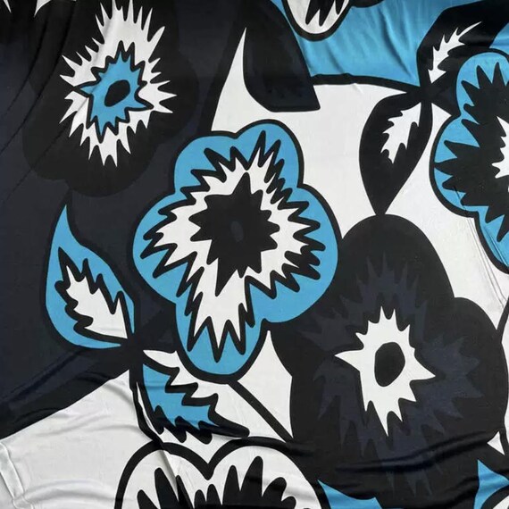 Print Knit silk jersey fabric by the yard