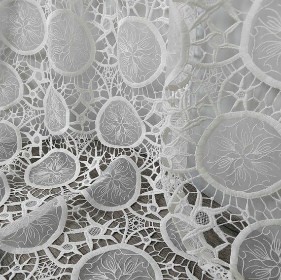 Floral Embroidery lace fabric By the yard