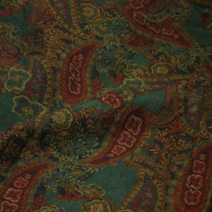 Paisley Print floral linen fabric by the yard