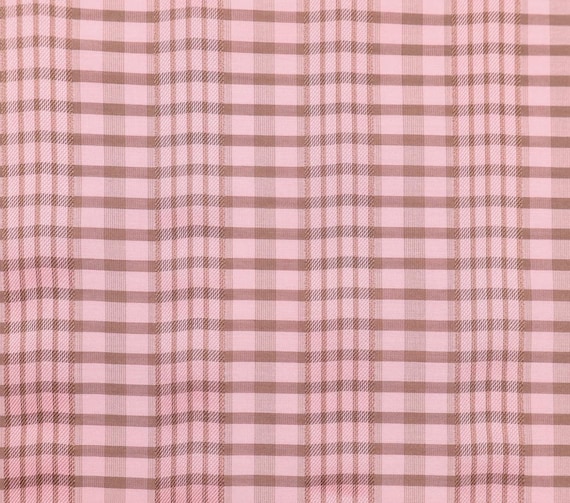 Plaid Silk cotton fabric by the yard