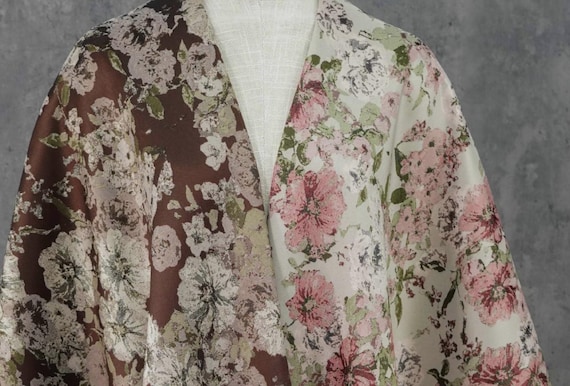 Jacquard brocade fabric by the yard
