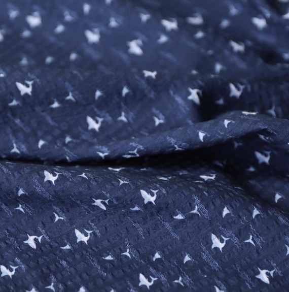Print Textured cotton fabric by the yard