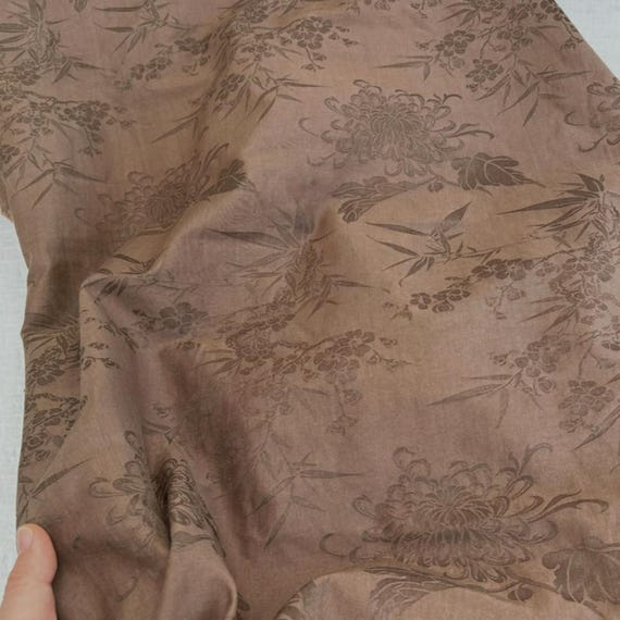 Jacquard silk linen fabric, Sold by yard