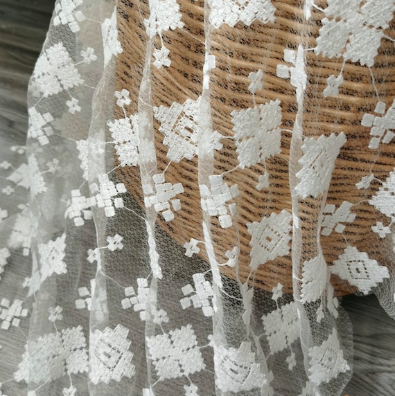 Embroidery mesh fabric By the yard