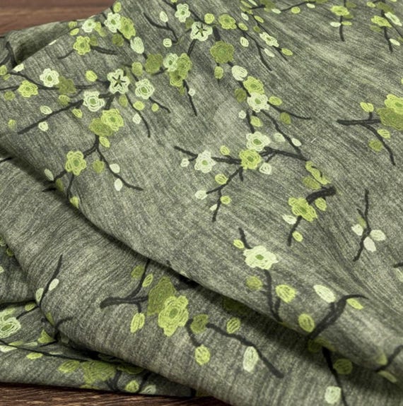 Print ramie fabric by the yard