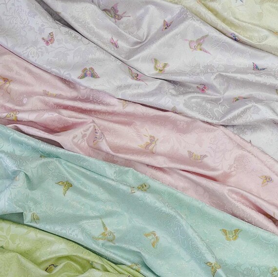 Jacquard brocade fabric by the yard