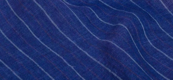 Striped linen fabric by the yard