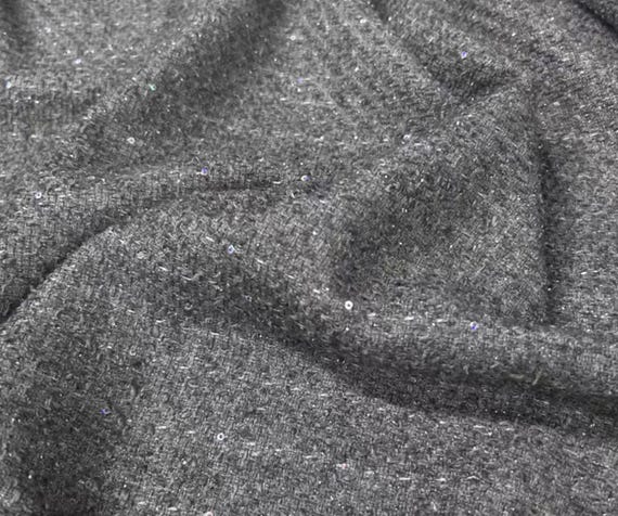 Tweed wool fabric by the yard