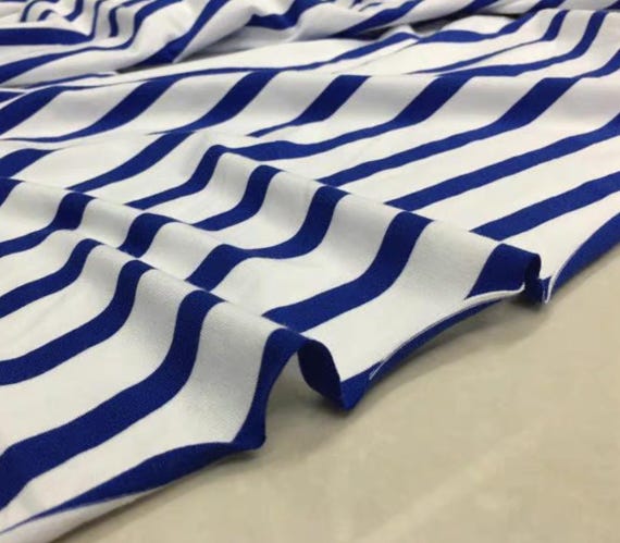 Striped Knit cotton jersey fabric by the yard