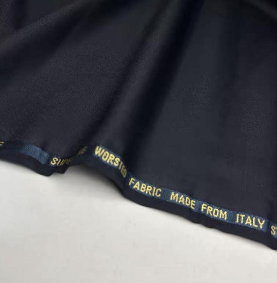 Worsted wool fabric by the yard