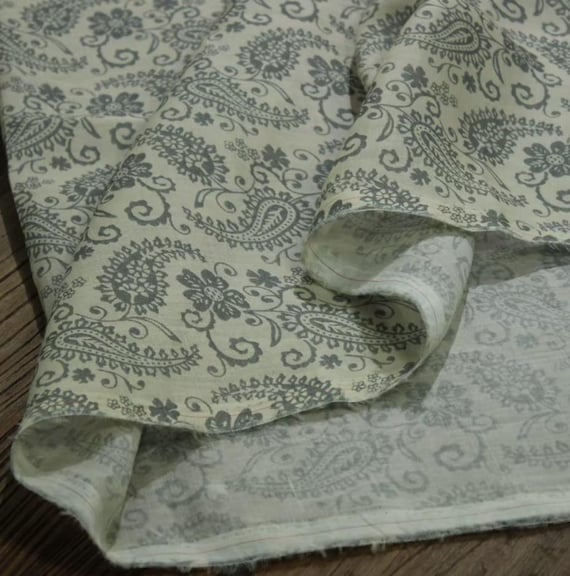 Paisley Print ramie fabric by the yard