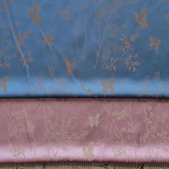 Jacquard floral fabric by the yard