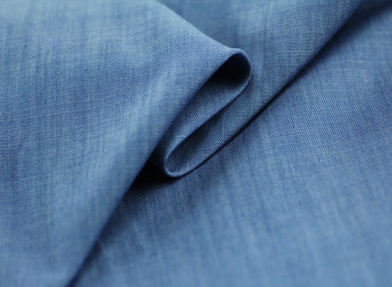 Chambray Denim Tencel Fabric by the 