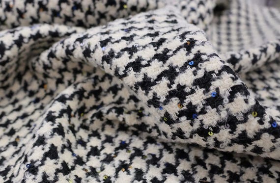 Tweed wool fabric by the yard