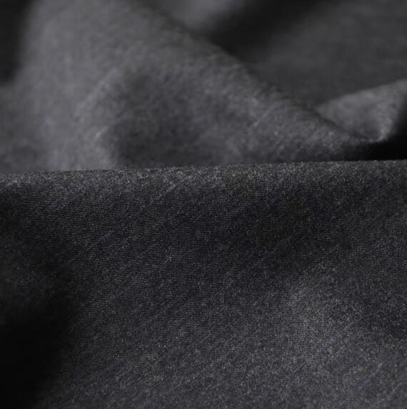 Striped Worsted Wool fabric by the yard