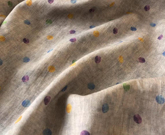 Print linen fabric by the yard
