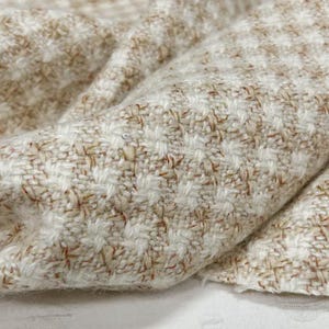 Tweed wool fabric by the yard