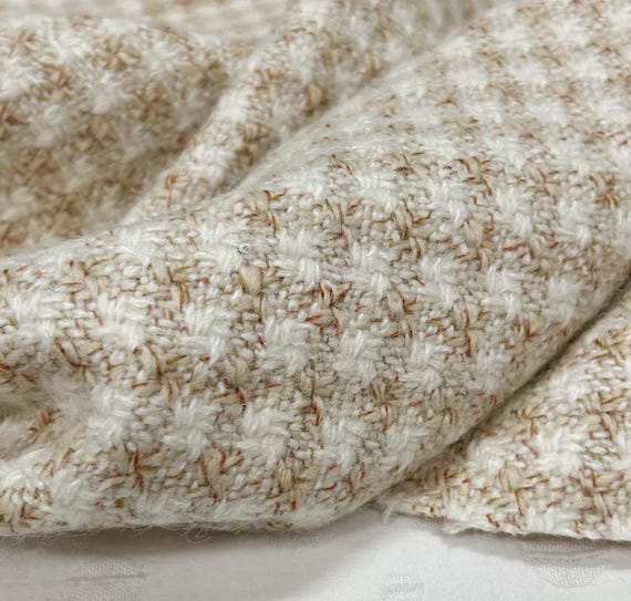 Tweed wool fabric by the yard