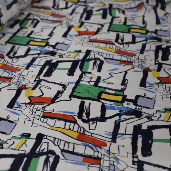 Print linen fabric by the yard