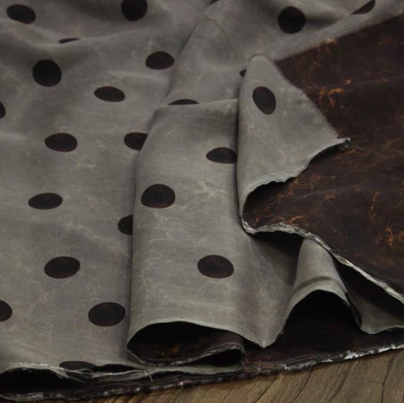 Print cupra fabric, Polka dots cupro fabric by the yard