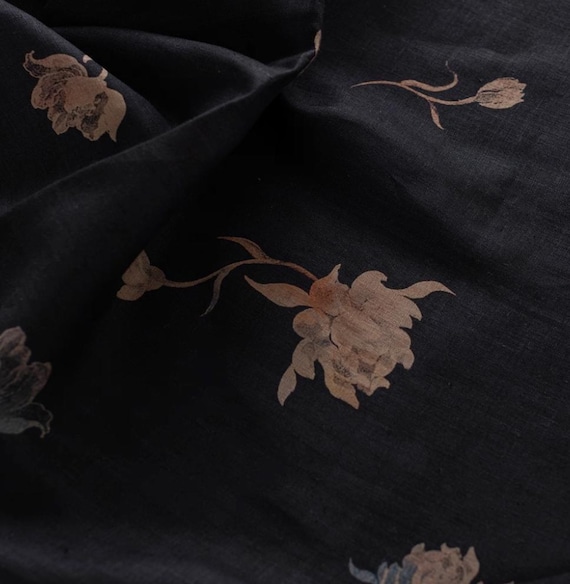 Print linen fabric by the yard