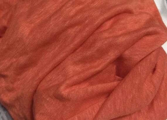 Knit linen jersey fabric by the yard