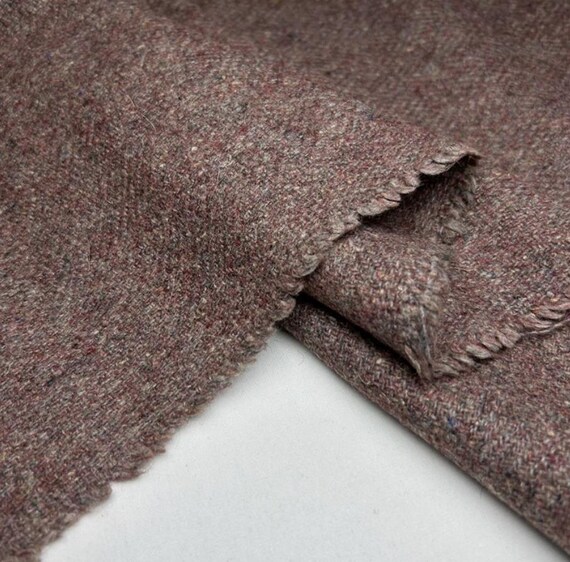 Herringbone wool fabric by the yard
