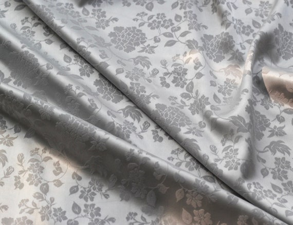Jacquard floral fabric by the yard