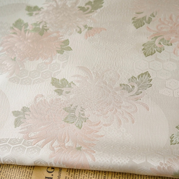 Jacquard brocade fabric by the yard