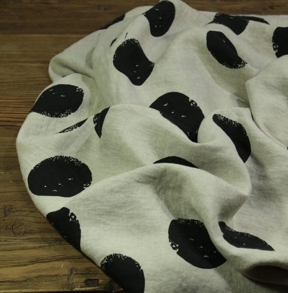 Print linen fabric by the yard