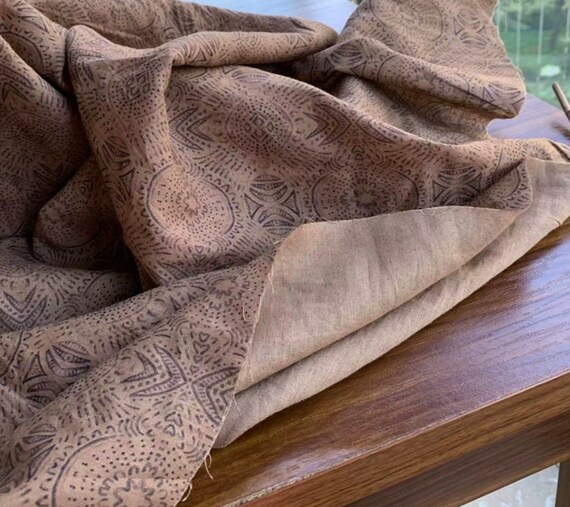Print Linen cotton fabric by the yard
