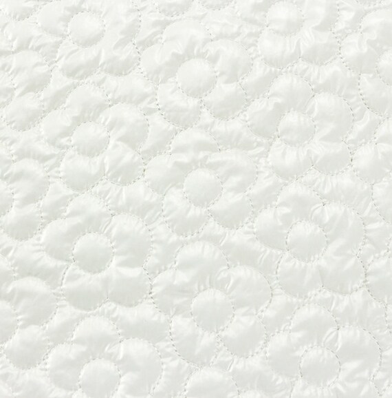 Embroidered Textured quilted padded fabric by the yard