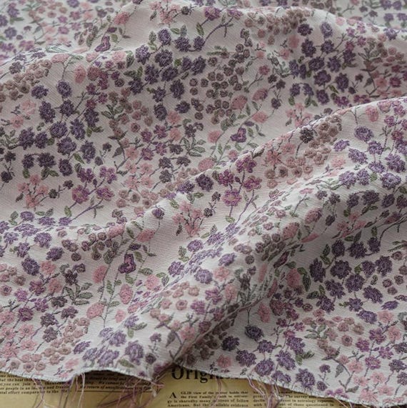 Jacquard brocade fabric by the yard