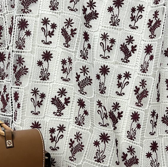 Embroidery lace fabric By the yard