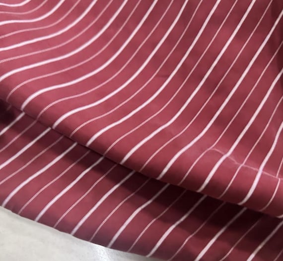 Striped cupro fabric by the yard