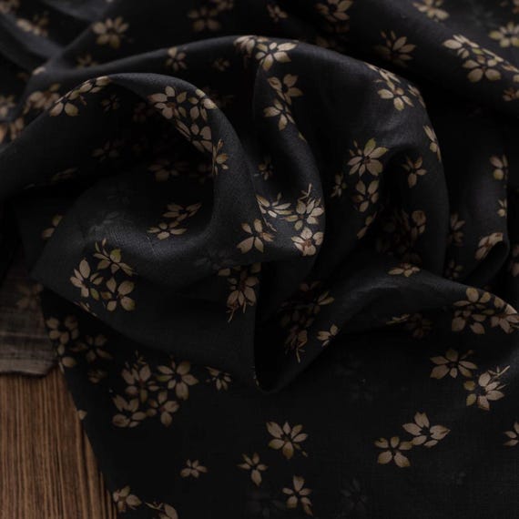 Print linen fabric by the yard