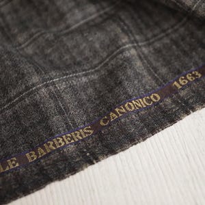 Plaid Worsted Wool fabric by the yard