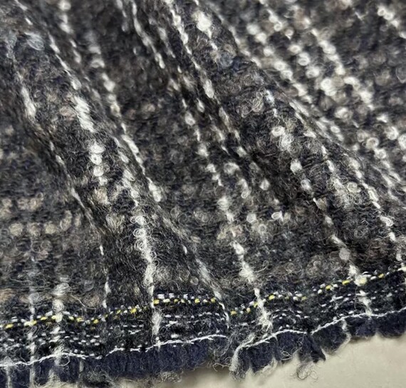 Tweed wool fabric by the yard