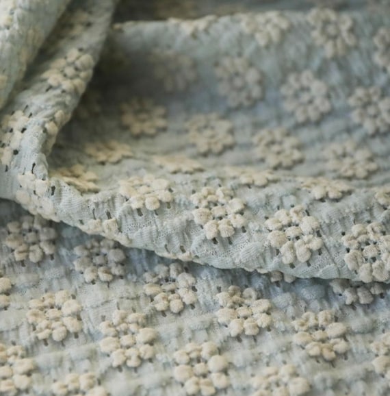Flowers lace fabric by the yard
