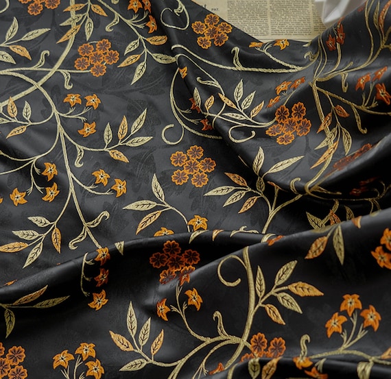 Jacquard brocade fabric by the yard
