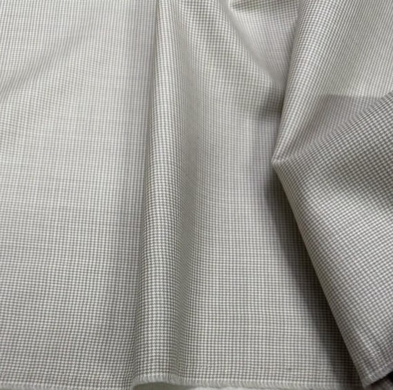Houndstooth Worsted wool fabric by the yard